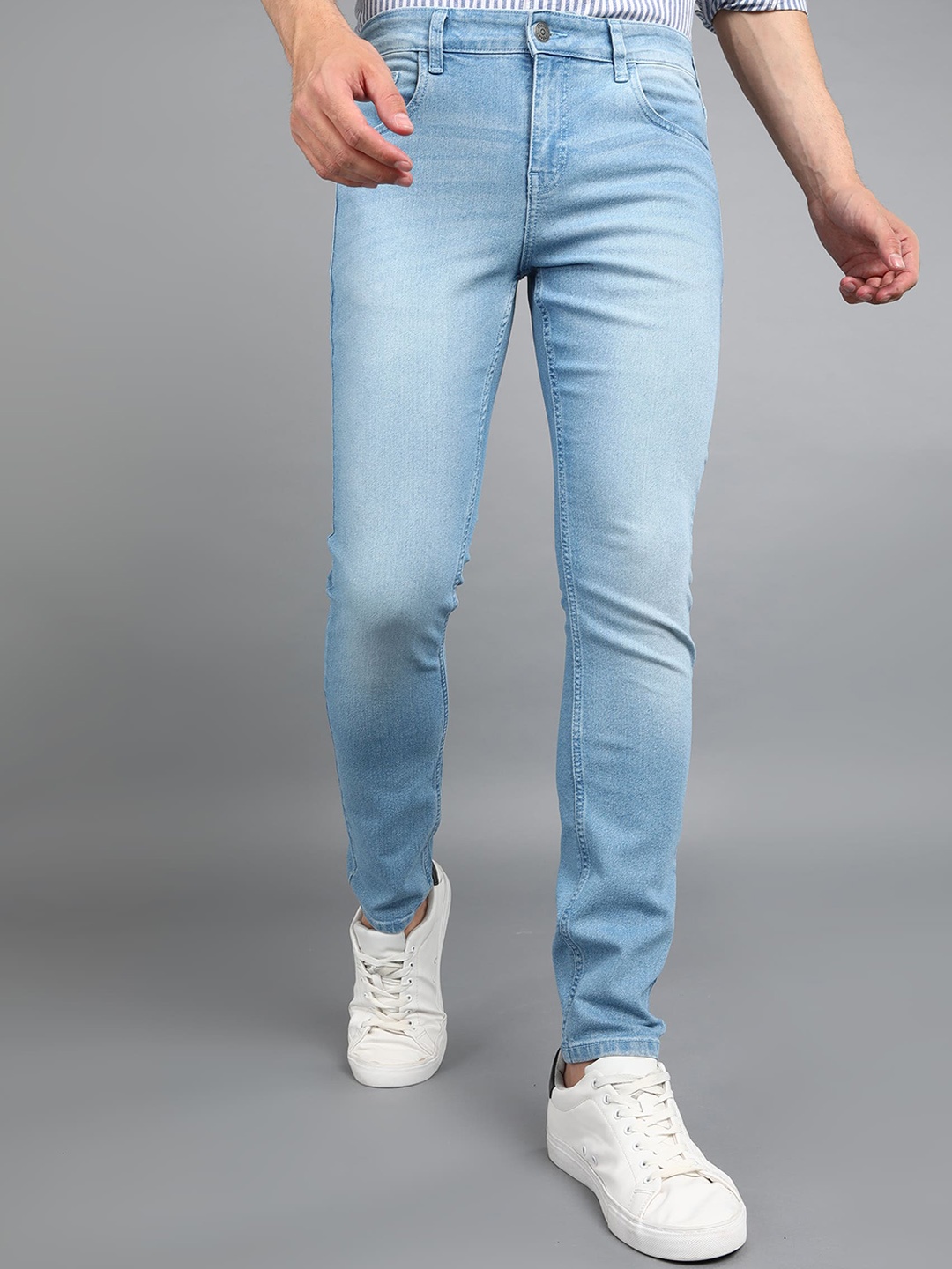 

Urbano Fashion Men Light Fade Stretchable Jeans, Blue