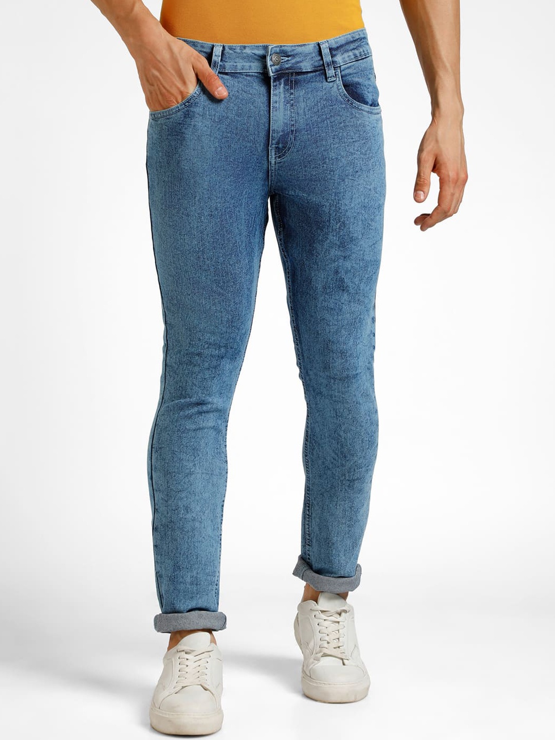 

Urbano Fashion Men Mid-Rise Stretchable Jeans, Blue