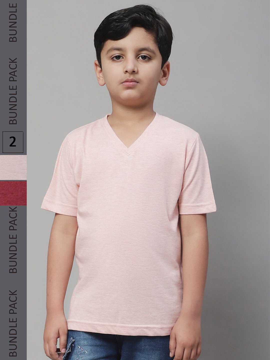 

Friskers Boys Pack Of 2 V-Neck T-shirts, Maroon