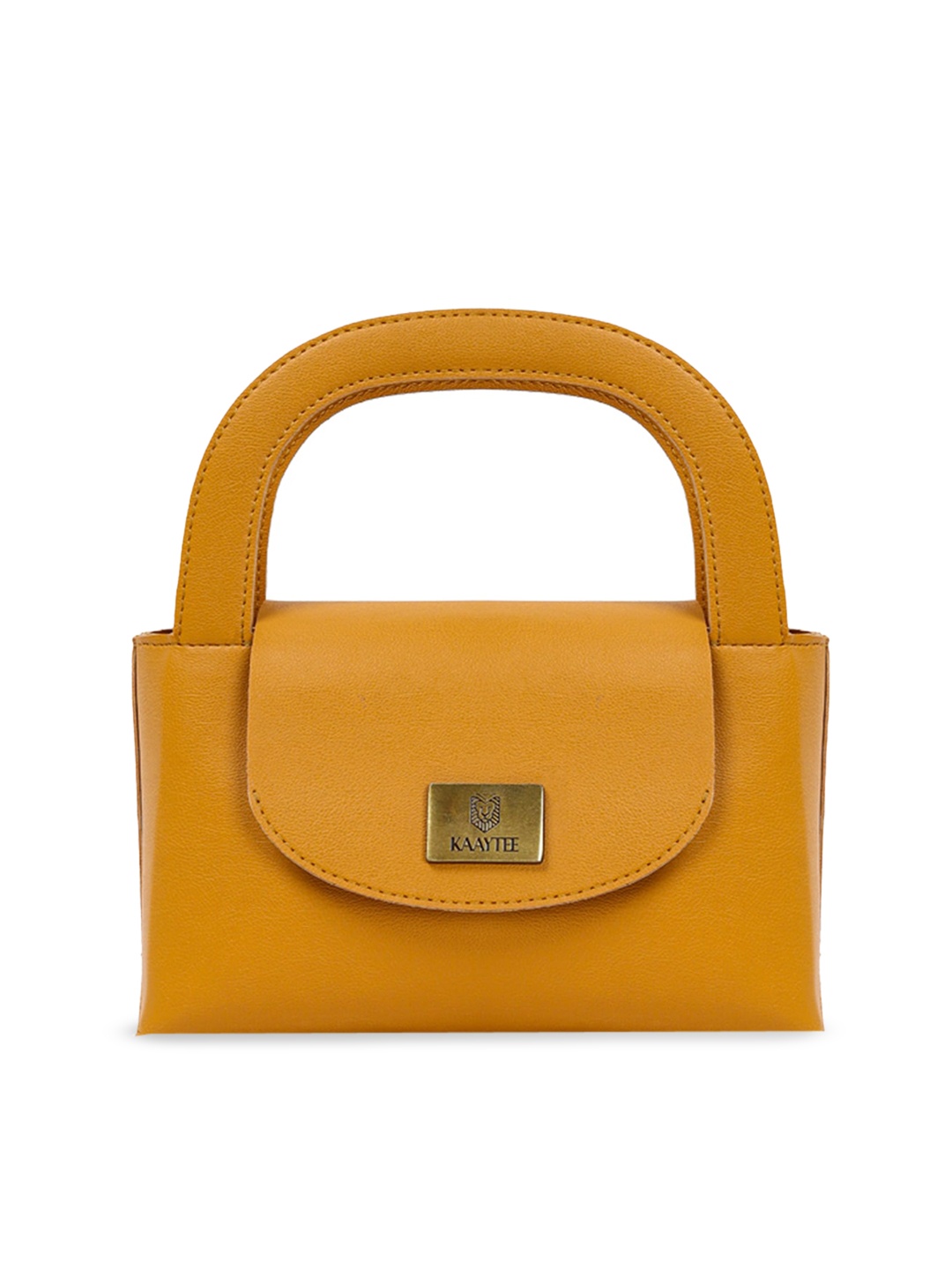 

KAAYTEE Structured Handheld Bag, Mustard