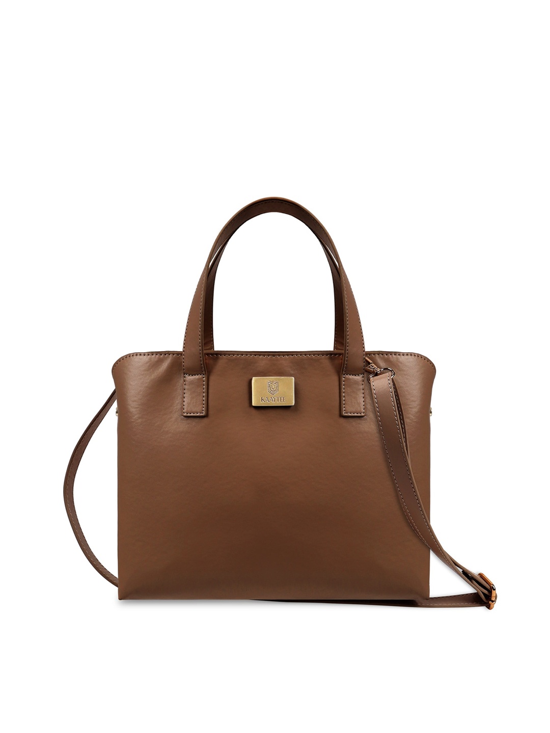 

KAAYTEE PU Structured Shoulder Bag, Brown