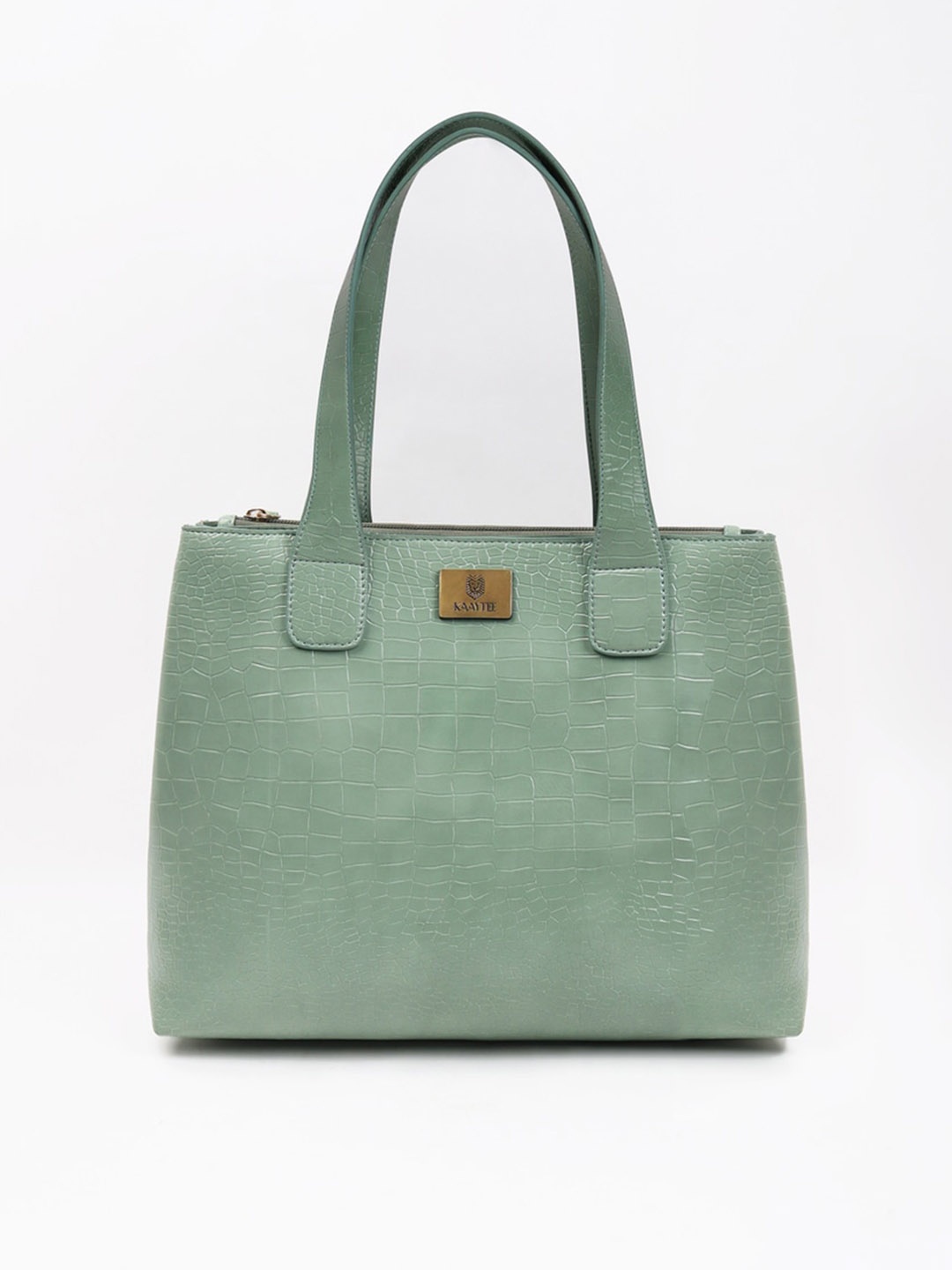 

KAAYTEE PU Structured Handheld Bag, Sea green
