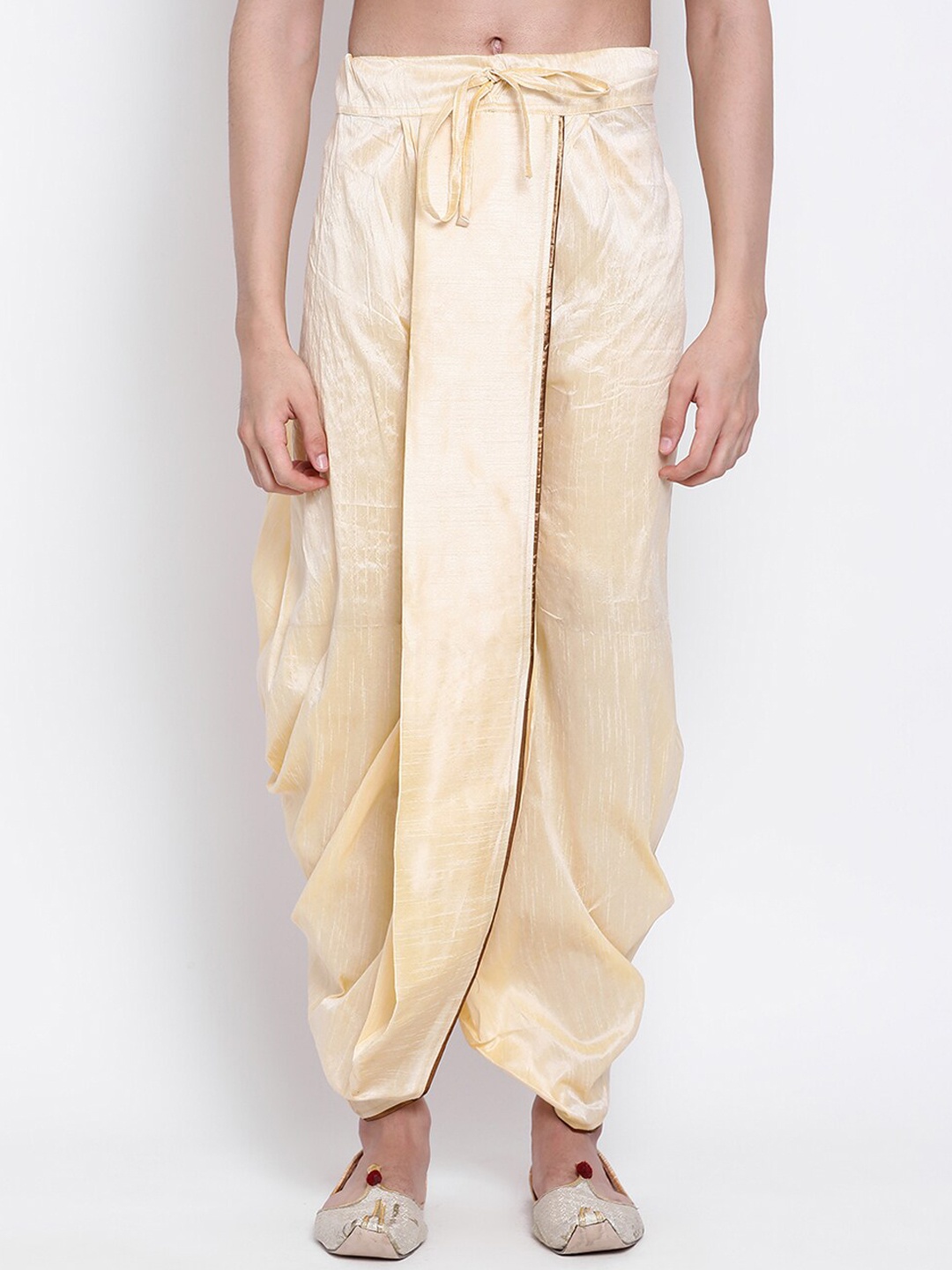 

Sanwara Mens Art Silk Dhoti, Beige