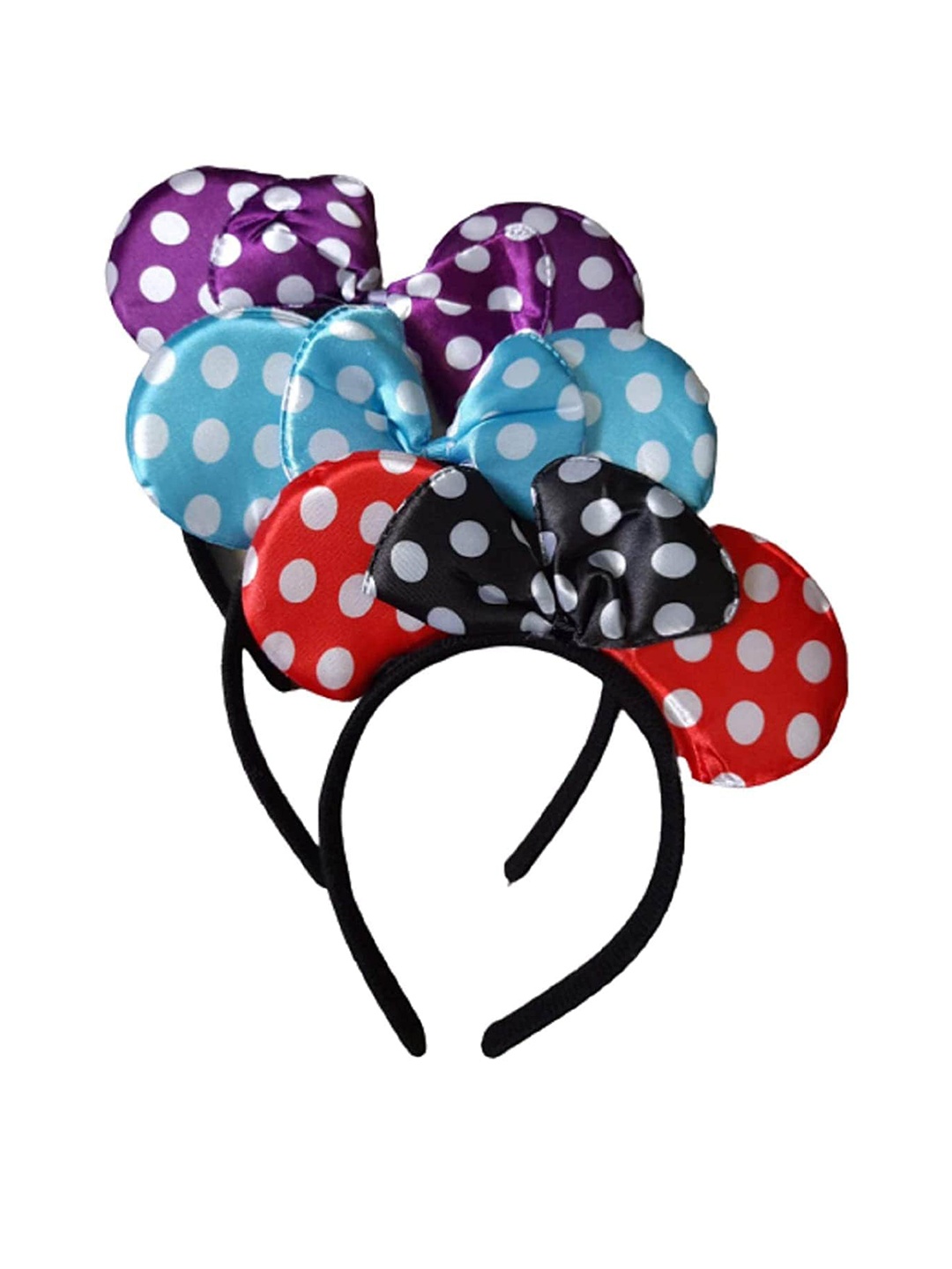 

LYTIX Girls Set Of 3 Piece Minnie Mickey Ears Hairbands, Purple