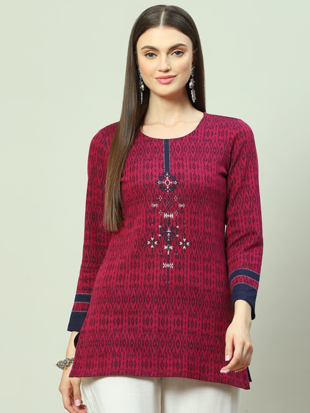 

Biba Ethnic Motifs Woven Design Kurta, Blue