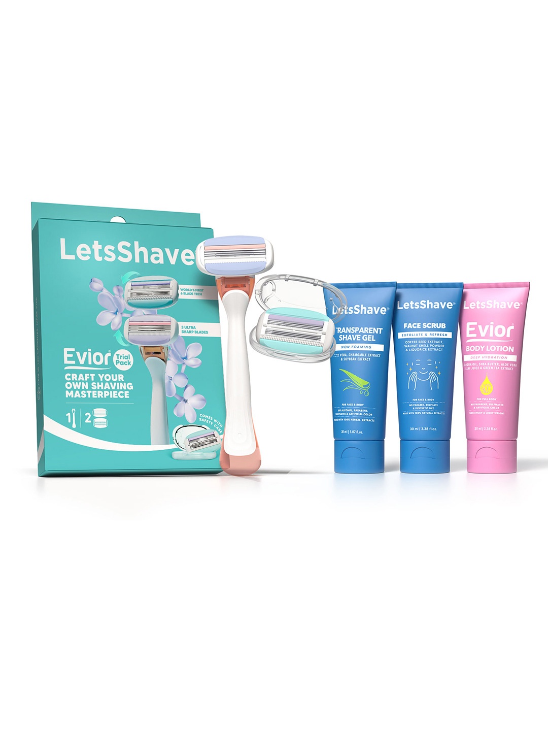 

LetsShave Evior 6 Executive Set for Women, Blue