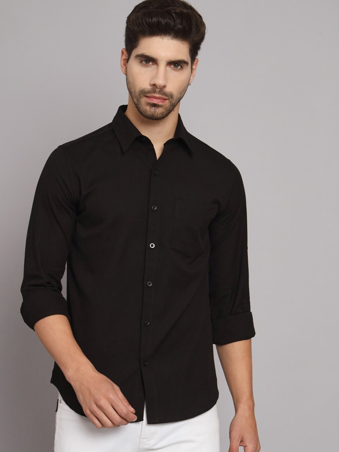

Sutidora Comfort Casual Pure Cotton Shirt, Black
