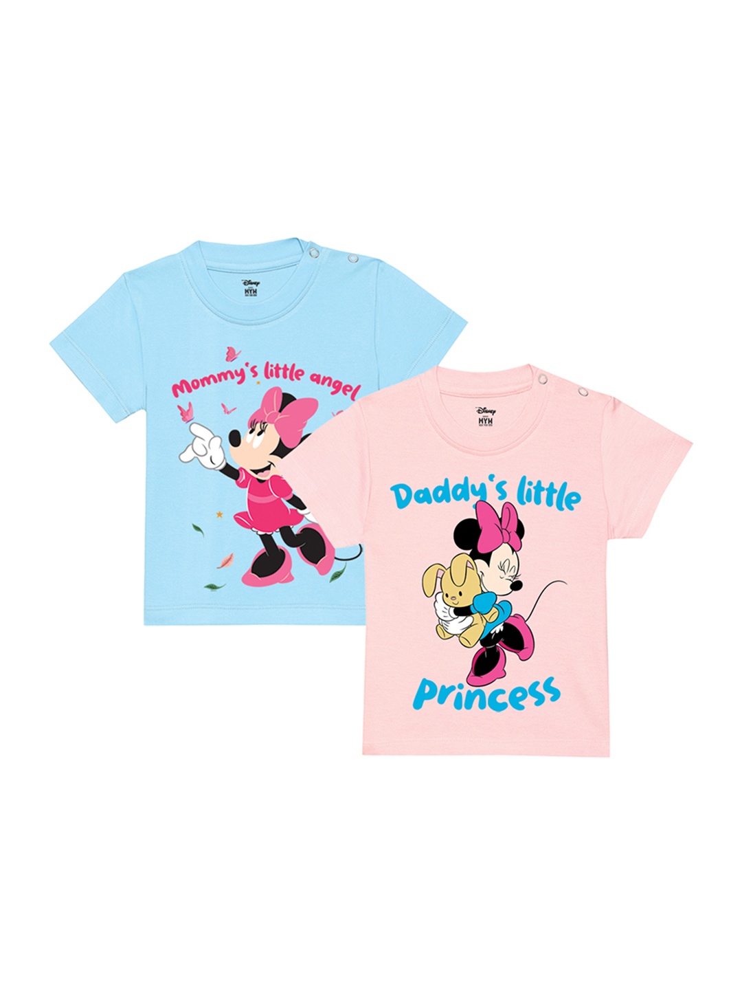 

Wear Your Mind Infants Girls Pack Of 2 Graphic Printed T-shirt, Pink