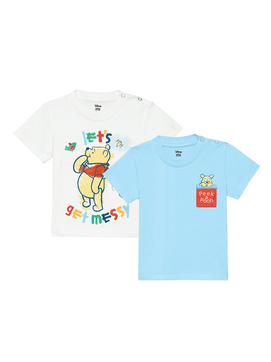

Wear Your Mind Infant Boys Pack Of 2 Winnie The Pooh Printed T-shirts, White