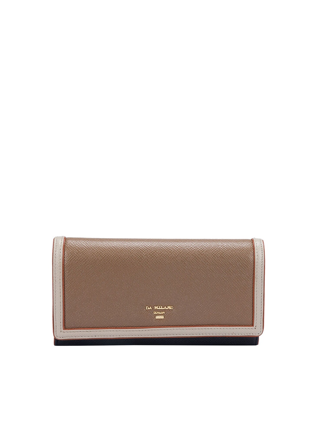 

Da Milano Women Colourblocked Leather Envelope, Brown