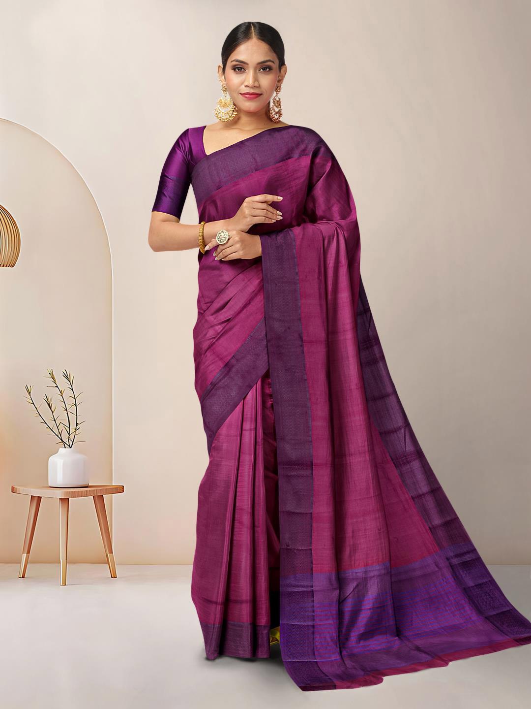 

Kalamandir Woven Design Festive Saree, Purple
