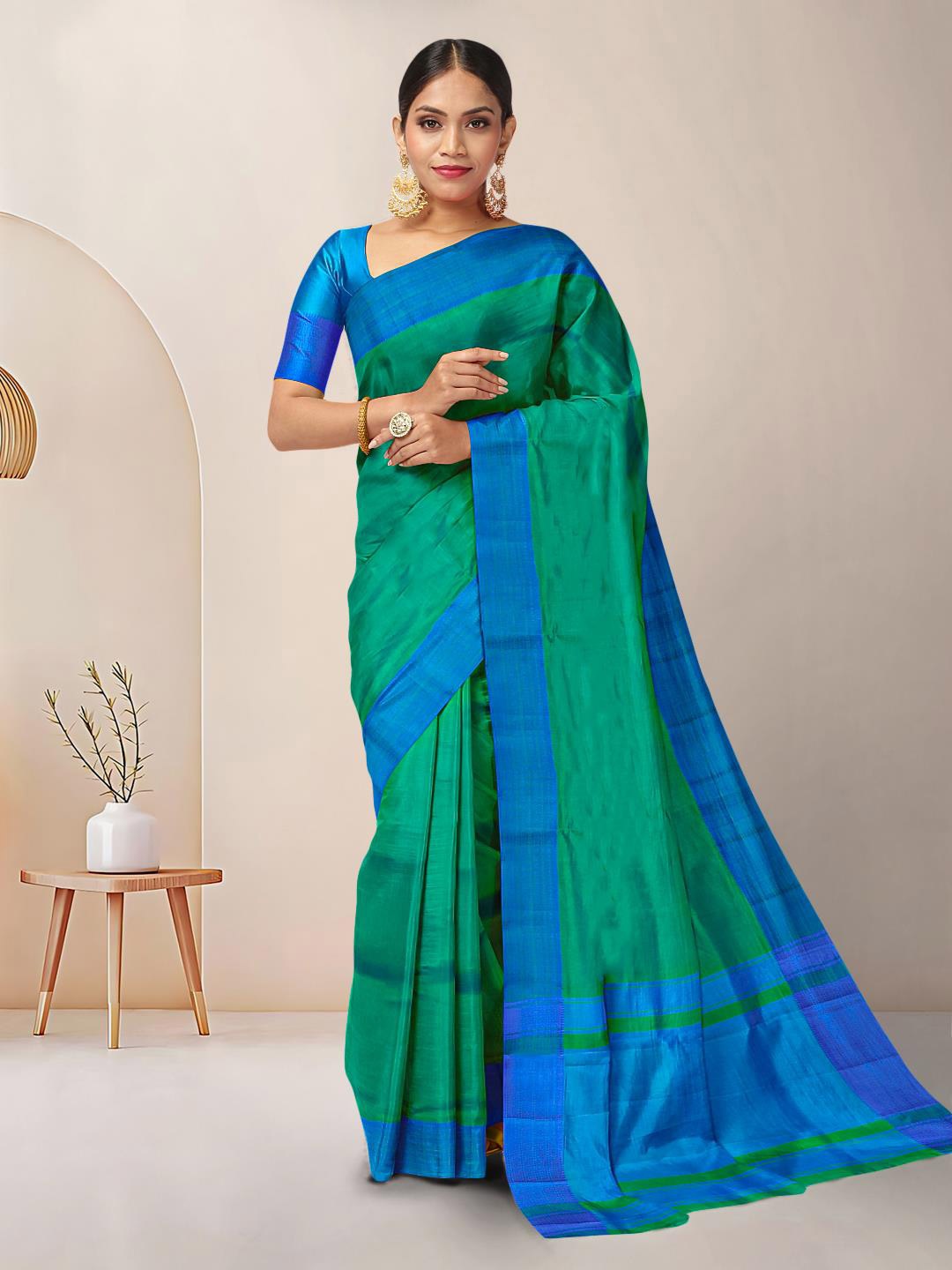 

Kalamandir Woven Design Festive Saree, Green