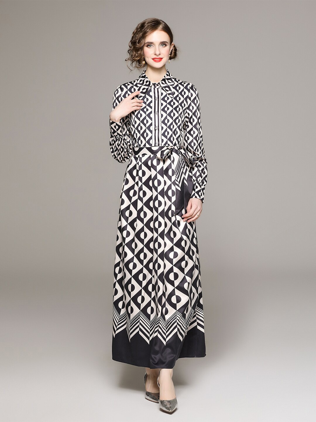 

JC Collection Georgette Print Maxi Dress, White