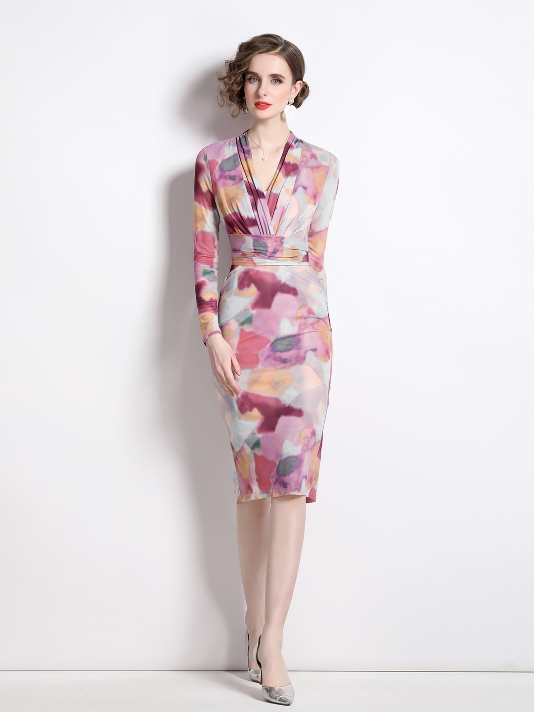 

JC Collection Multicoloured Floral Print Bodycon Dress, Multi