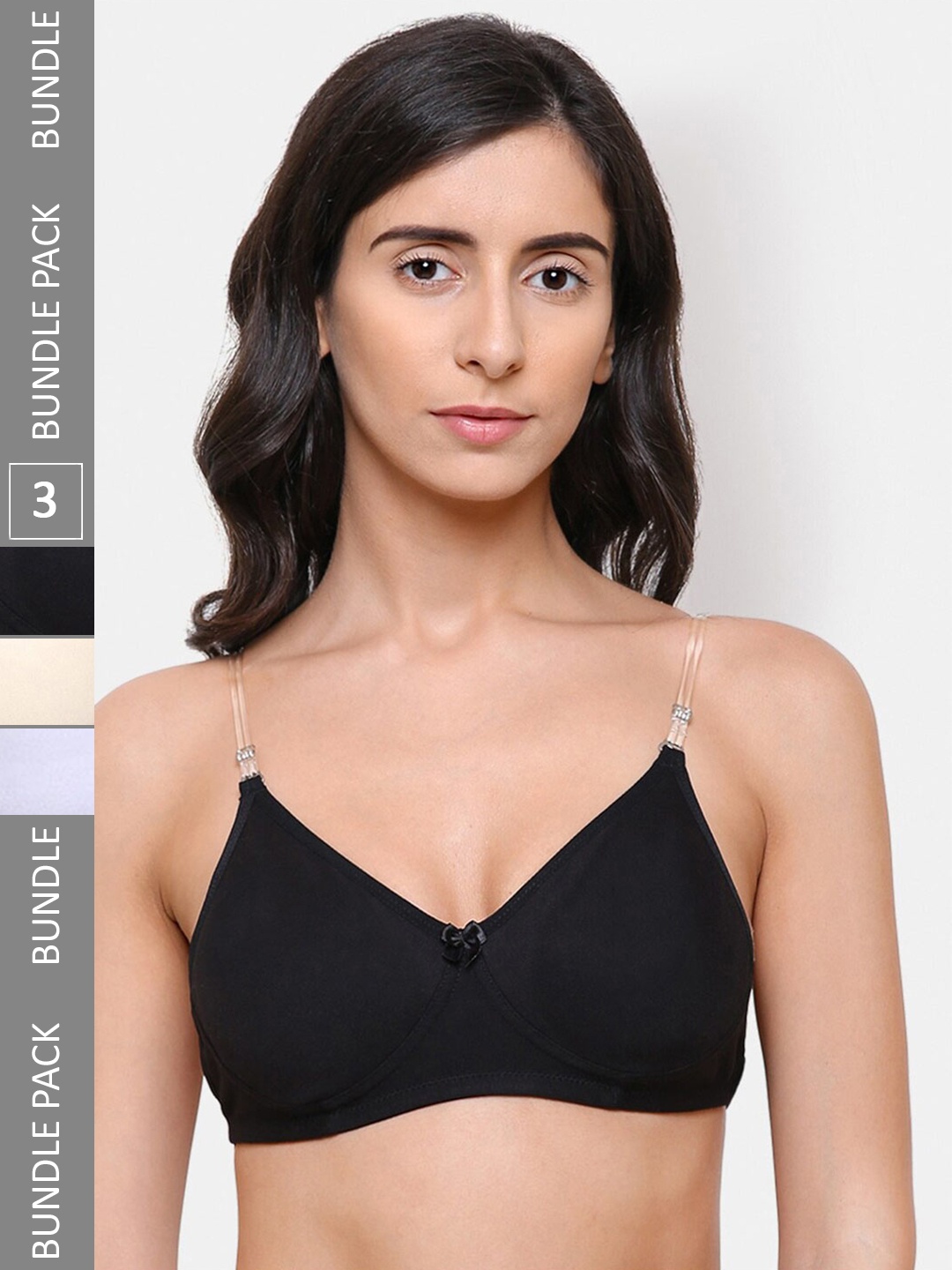 

College Girl Pack Of 3 Full Coverage Lightly Padded Bra, White