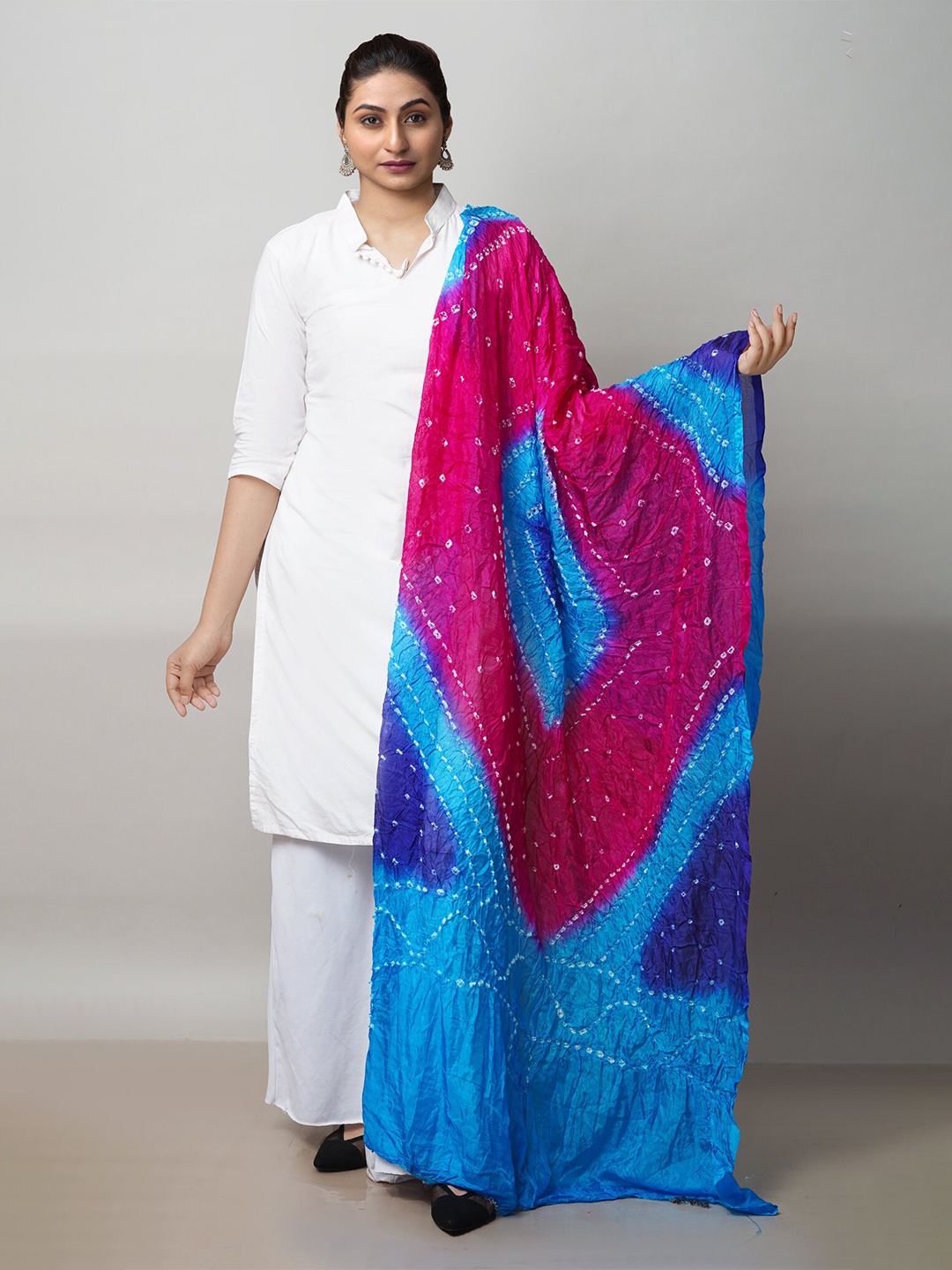 

Unnati Silks Printed Bandhani Dupatta, Blue