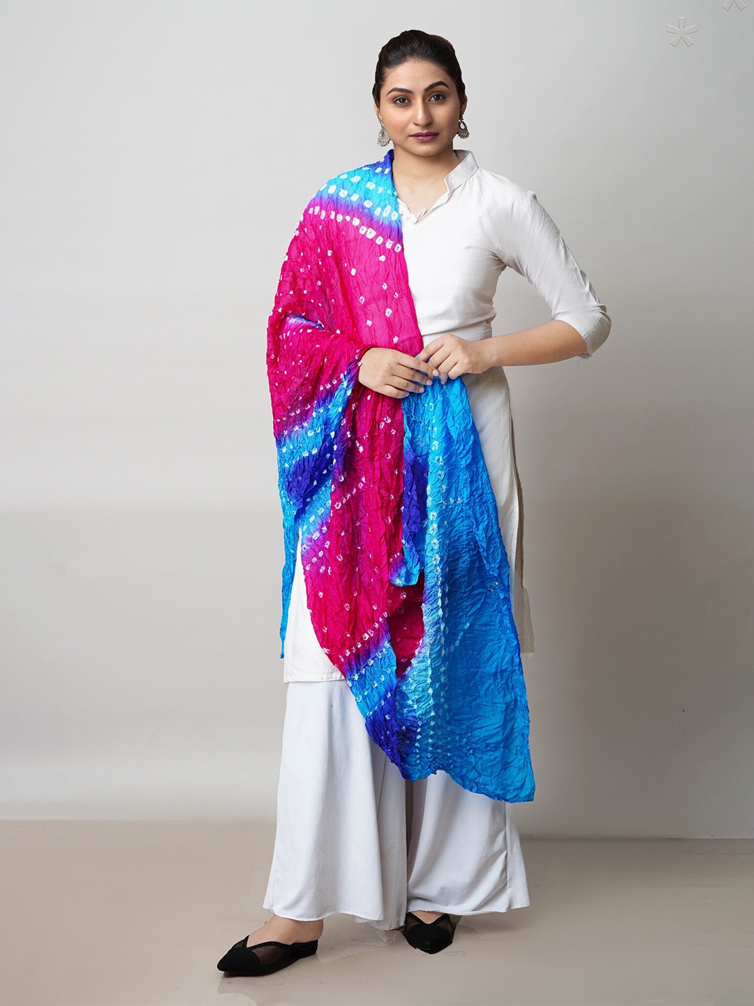 

Unnati Silks Printed Bandhani Dupatta, Blue