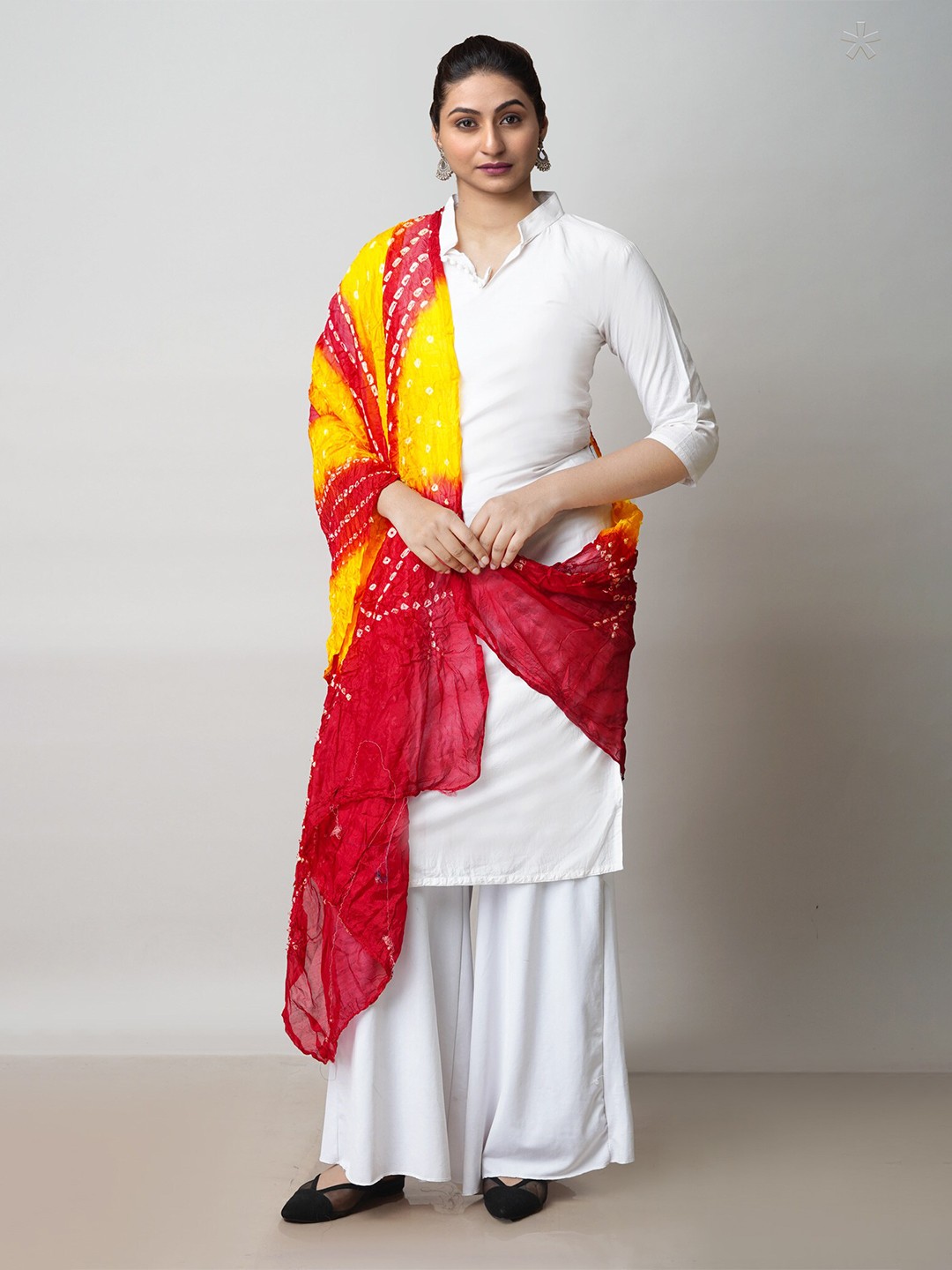 

Unnati Silks Printed Bandhani Dupatta, Red