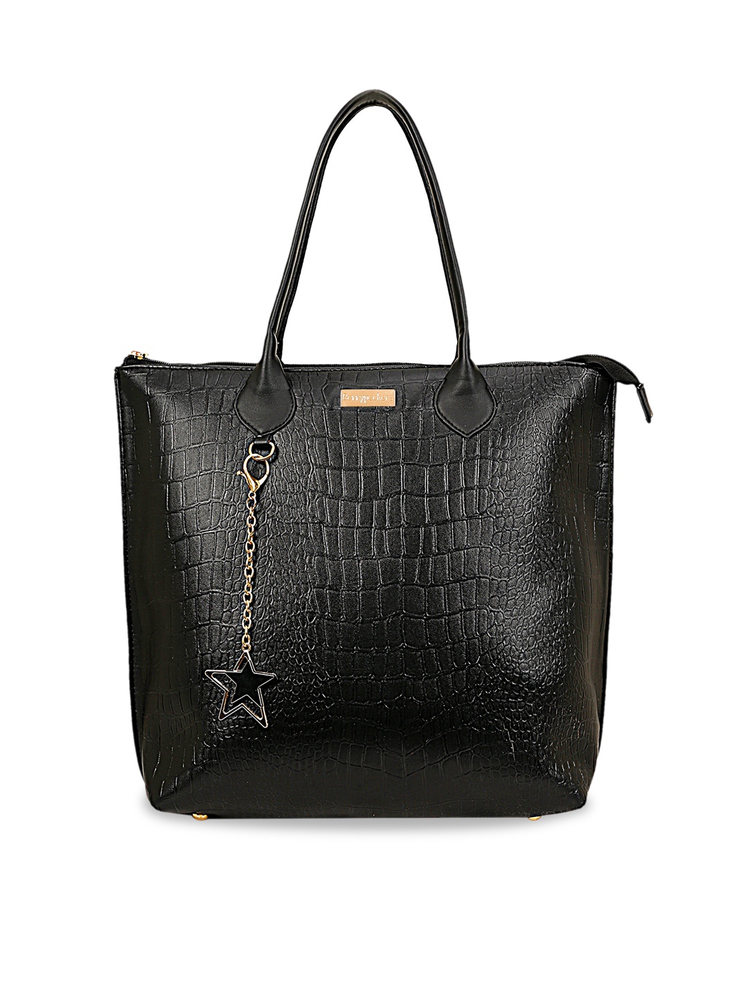 

Berrypeckers Textured Structured Shoulder Bag, Black