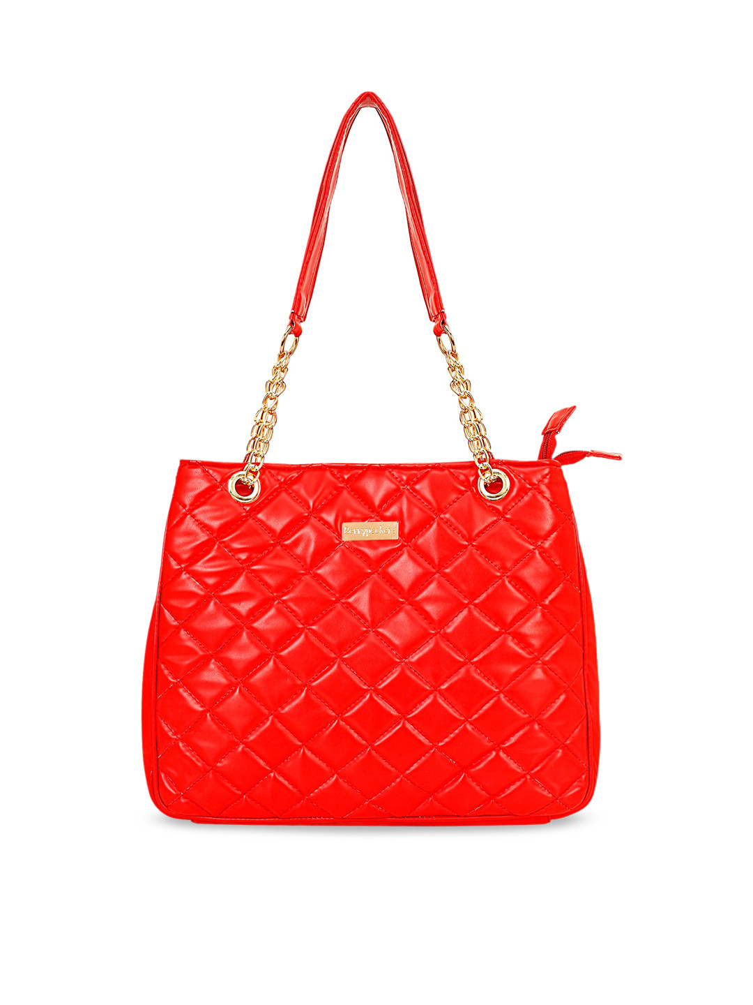 

Berrypeckers Structured Shoulder Bag With Quilted Detail, Red
