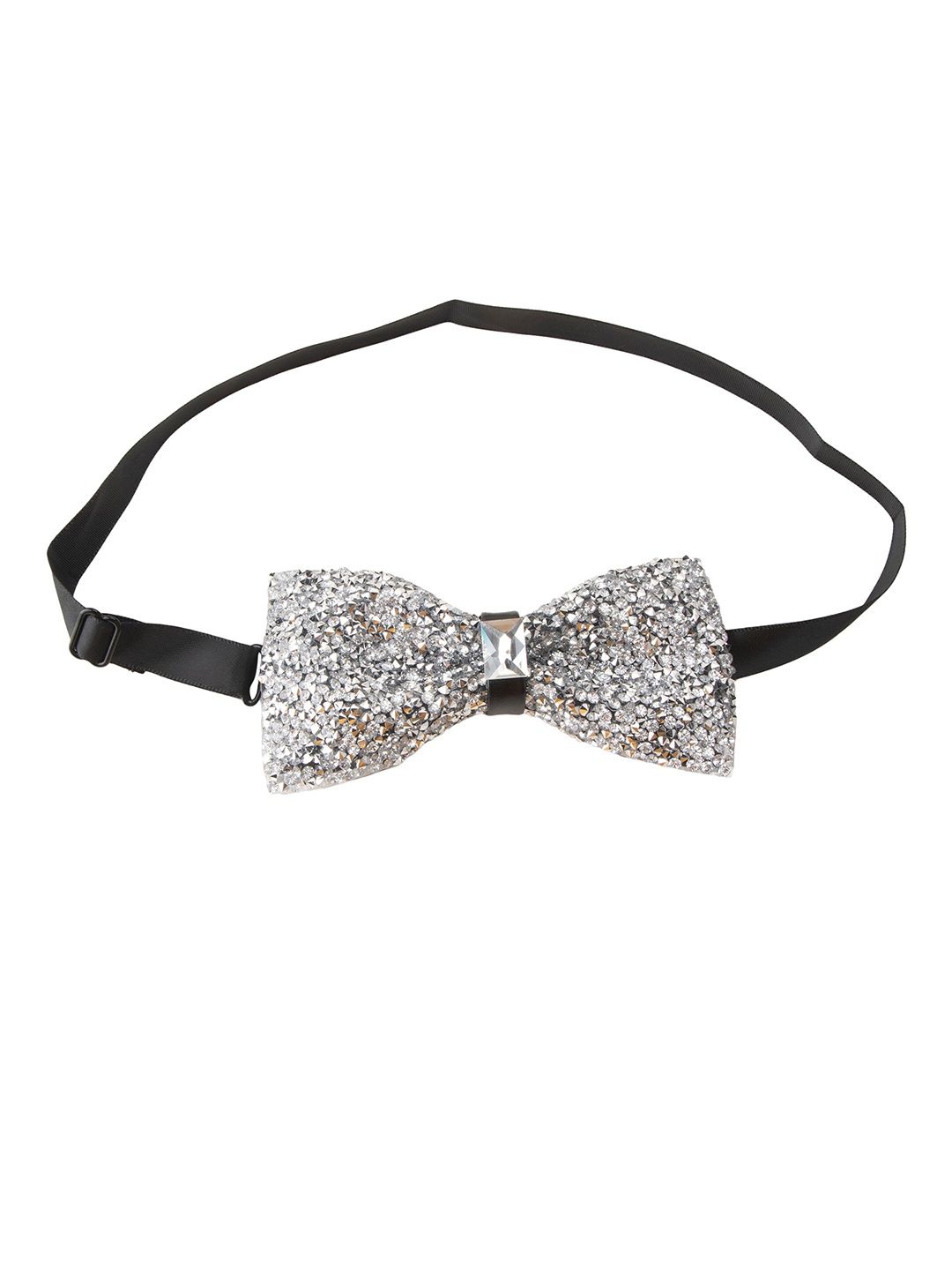 

Alvaro Castagnino Men Embellished Bow Tie, Silver