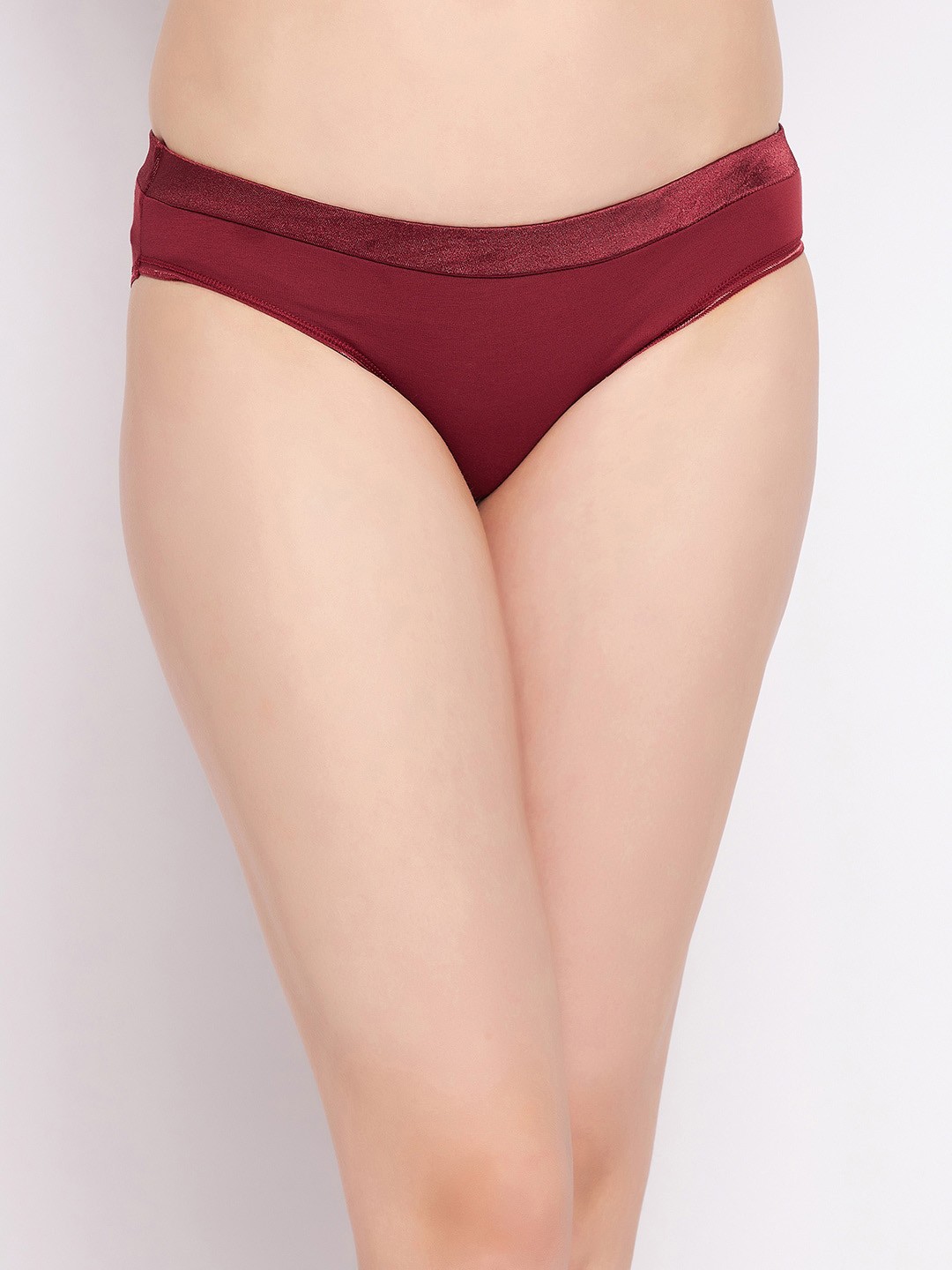 

Clovia Women Maroon Cotton Bikini Brief