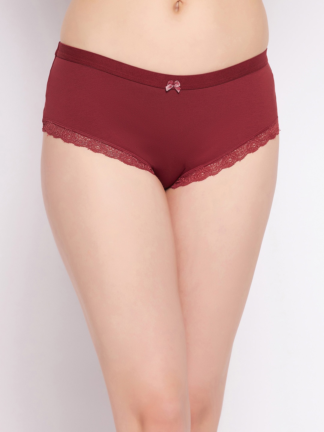 

Clovia Women Maroon Cotton Hipster Briefs