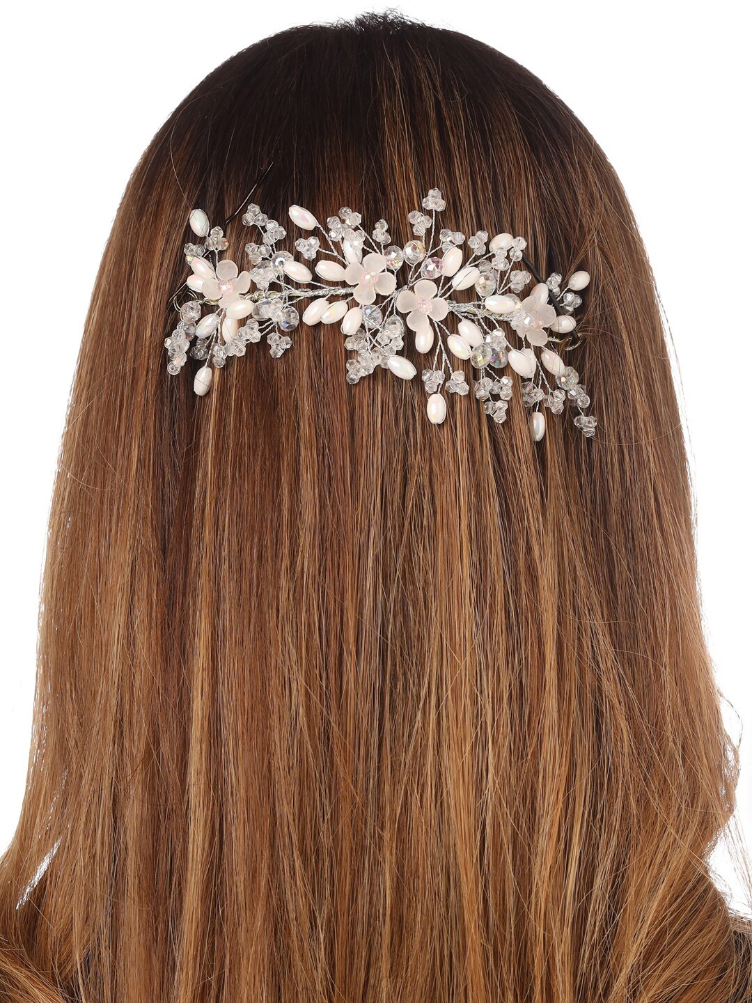 

NVR Embellished Beaded Hair Accessory Set, Silver