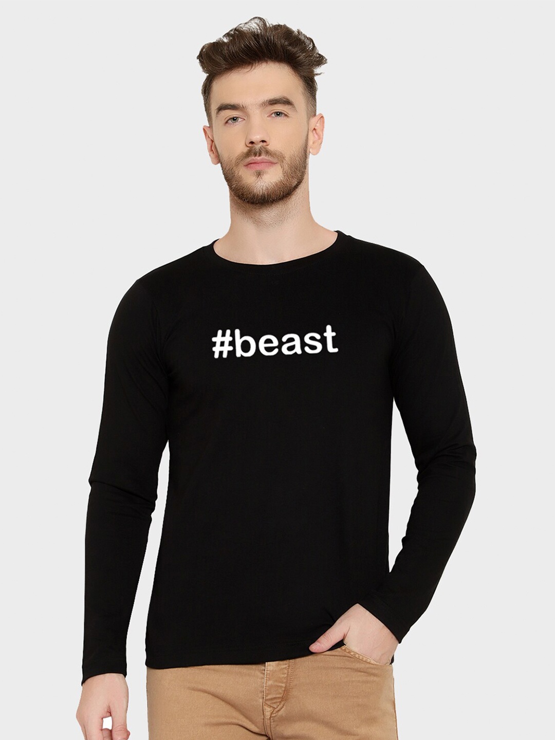 

T-SHIRT TRUCK Men Black Typography Monochrome T-shirt