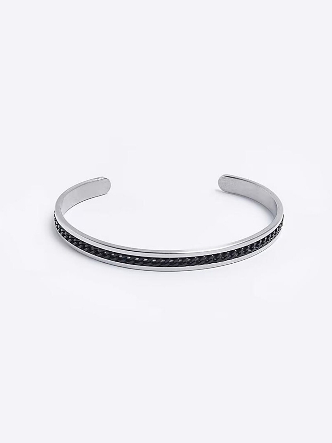 SALTY Men Silver-Plated Cuff Bracelet
