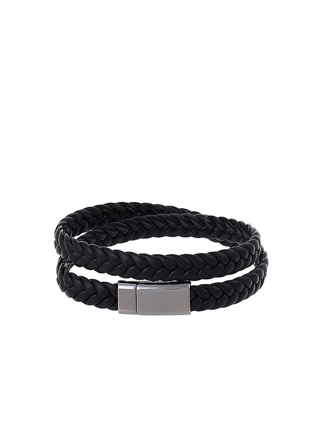 

SALTY Men Leather Multistrand Bracelet, Black