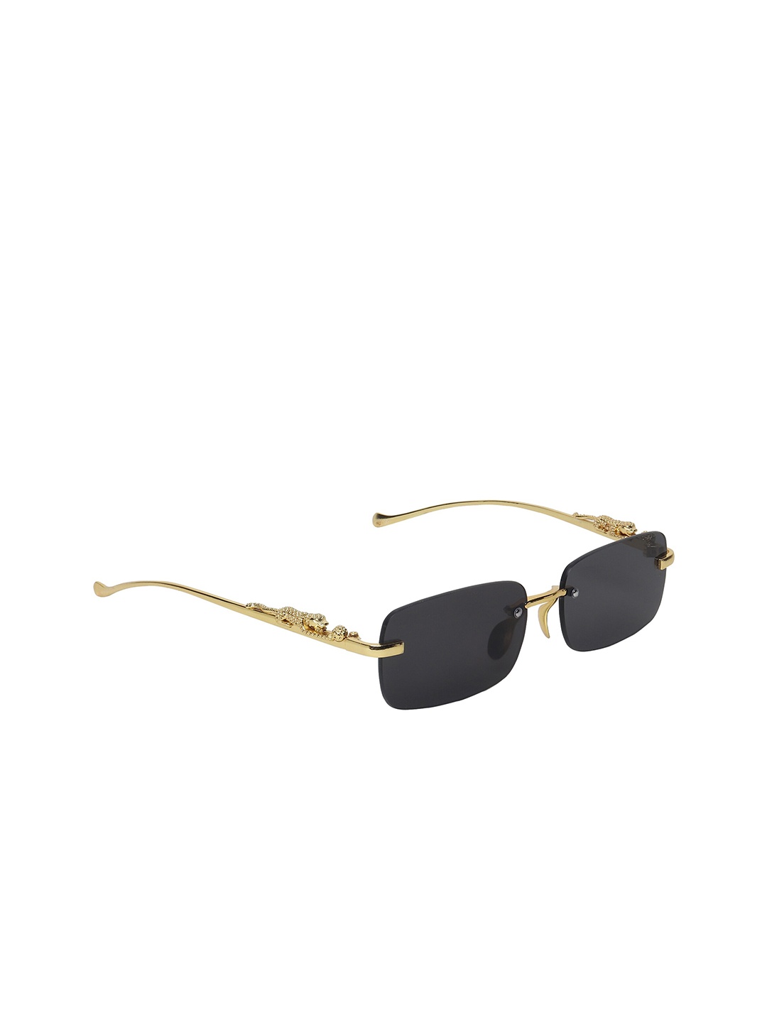 

SCAGLIA Lens & Square Sunglasses With UV Protected Lens SCG_CARTR_GLD-BLK, Black