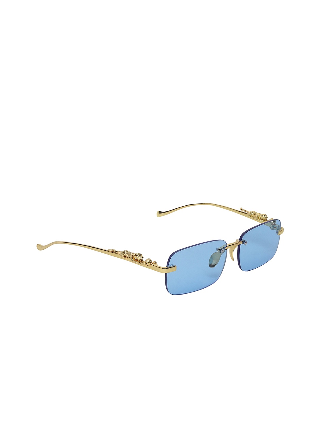 

SCAGLIA Lens & Square Sunglasses With UV Protected Lens SCG_CARTR_GLD-BLU, Blue