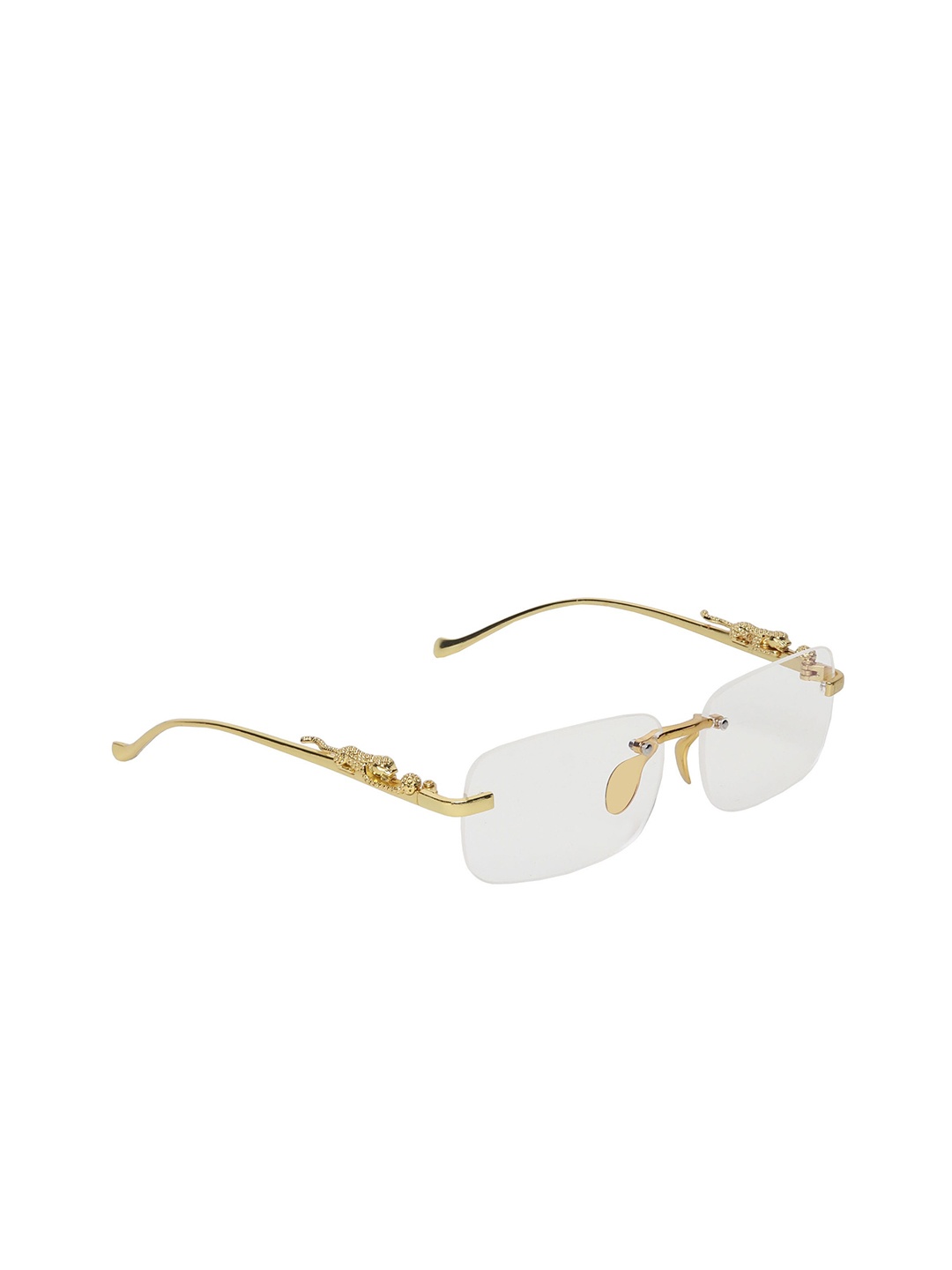 

SCAGLIA Lens & Square Sunglasses With UV Protected Lens SCG_CARTR_GLD-WHT, Transparent