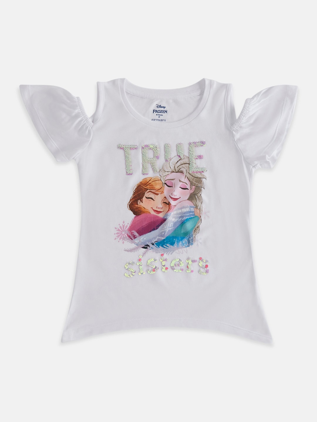 

Pantaloons Junior Girls White Typography Printed T-shirt