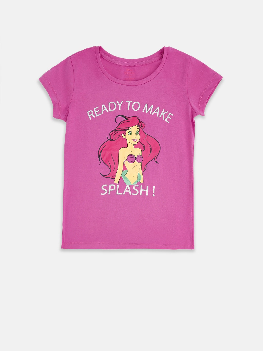 

Pantaloons Junior Girls Fuchsia Printed Applique T-shirt
