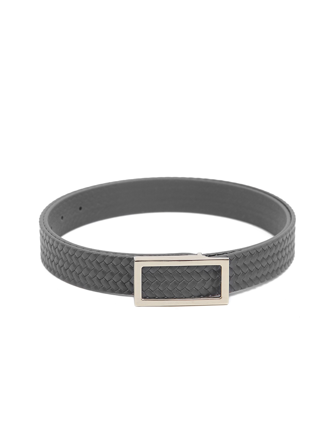 

Calvadoss Girls Textured Leather Belt, Black