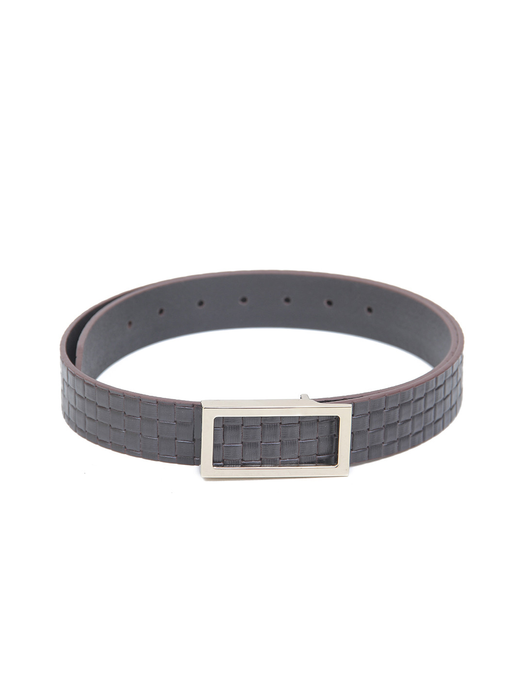 

Calvadoss Girls Textured Leather Belt, Brown