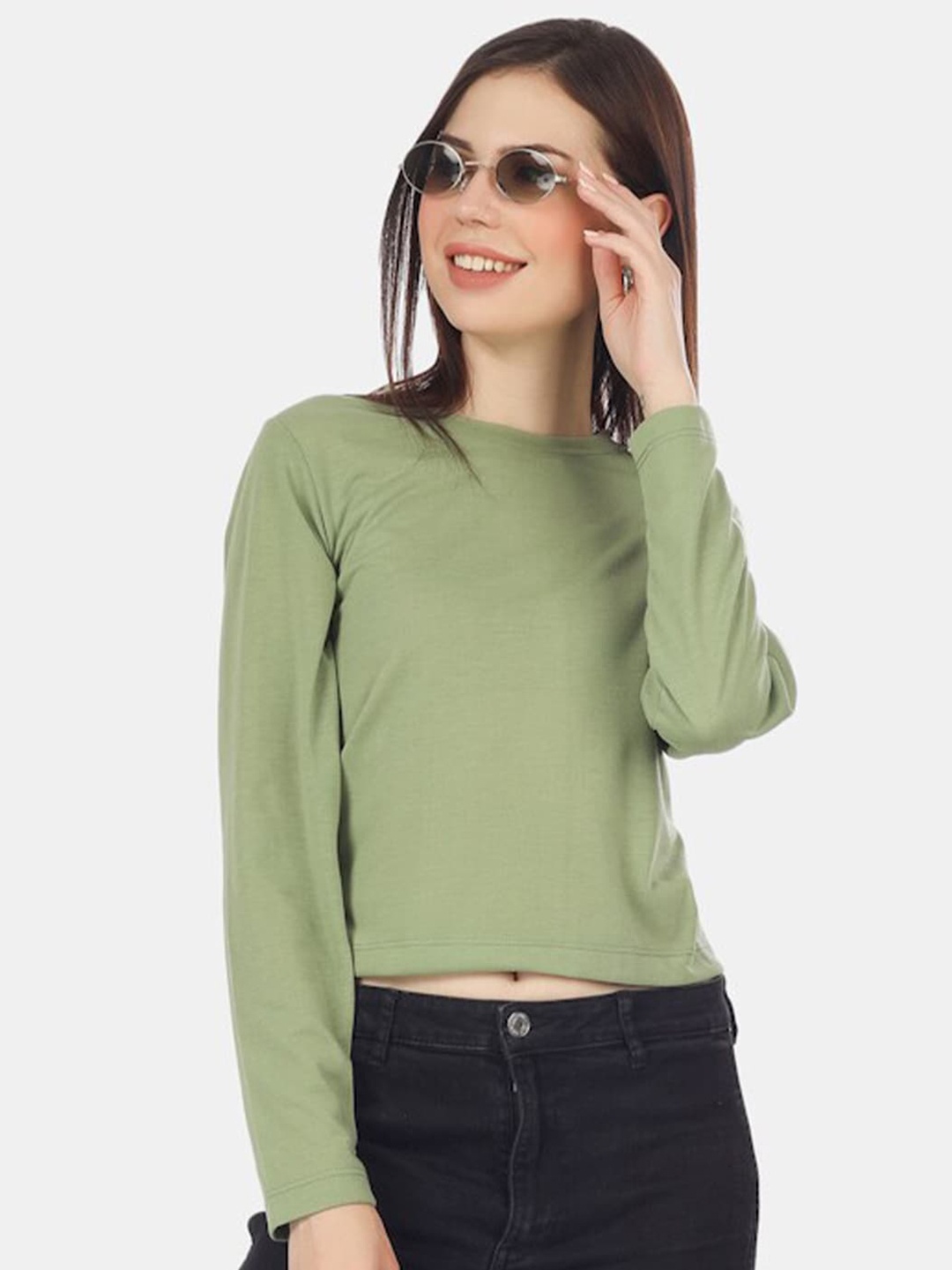 

BAESD Green Cotton Crop Top