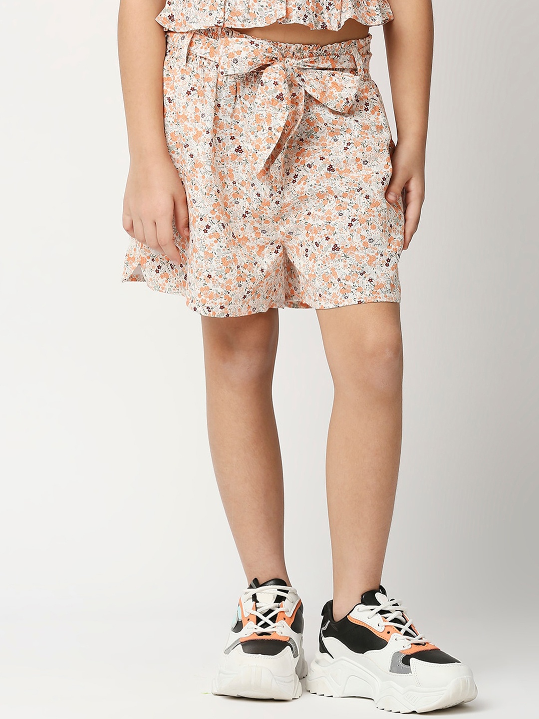 

Pepe Jeans Girls Floral Printed Shorts, White