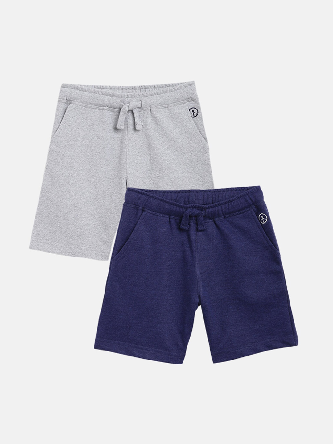 

Campana Boys Mid Rise Regular Fit Cotton Shorts, Grey
