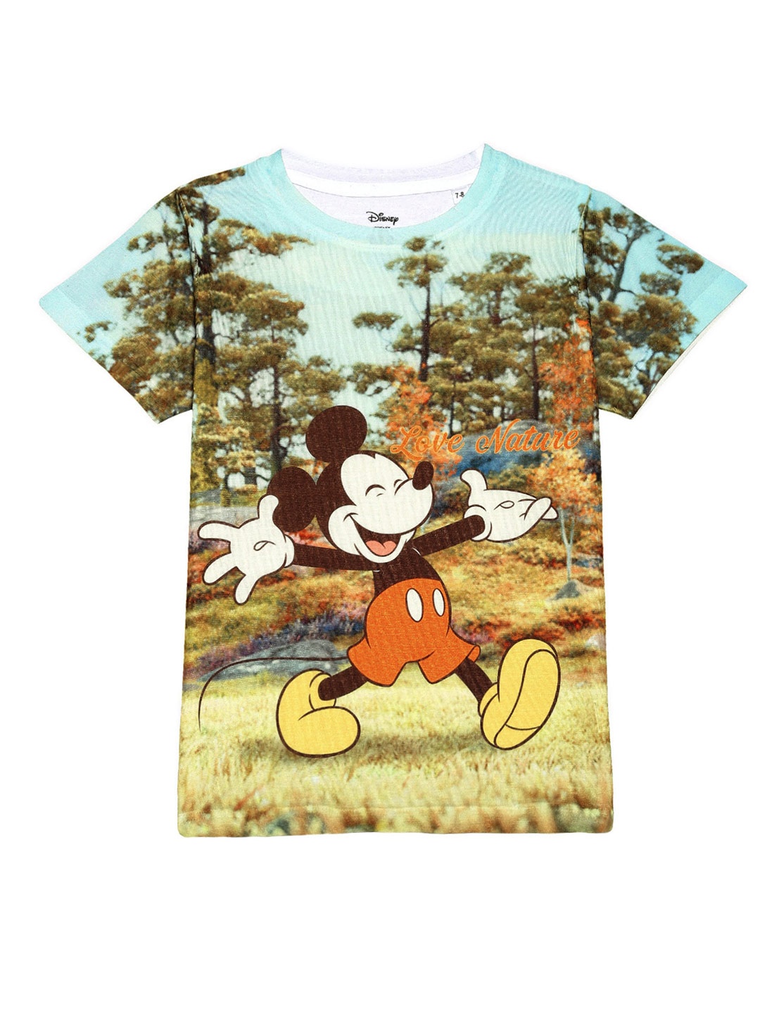 

Wear Your Mind Boys Multicoloured Mickey Mouse Printed Extended Sleeves T-shirt, Multi