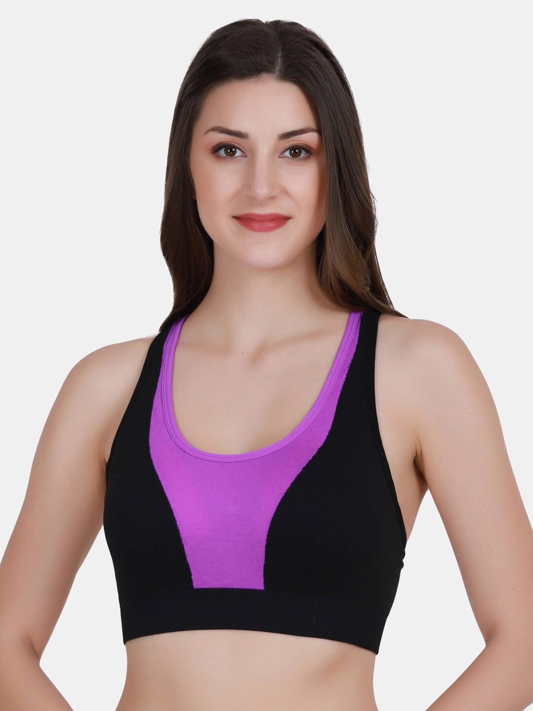 Amour Secret Colourblocked Full Coverage Lightly Padded Bra, Purple