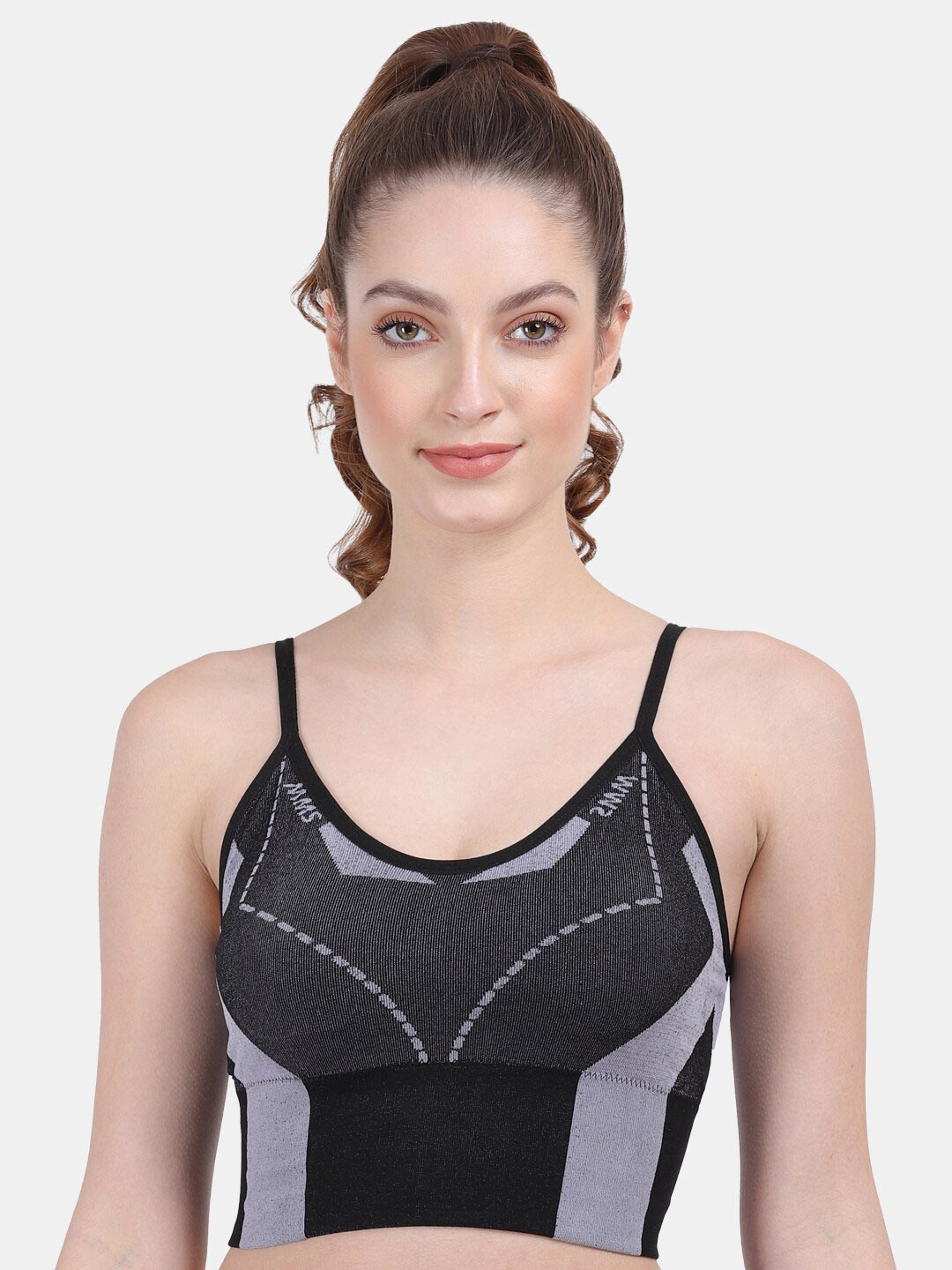 

Amour Secret Geometric Full Coverage Lightly Padded Bra, Black