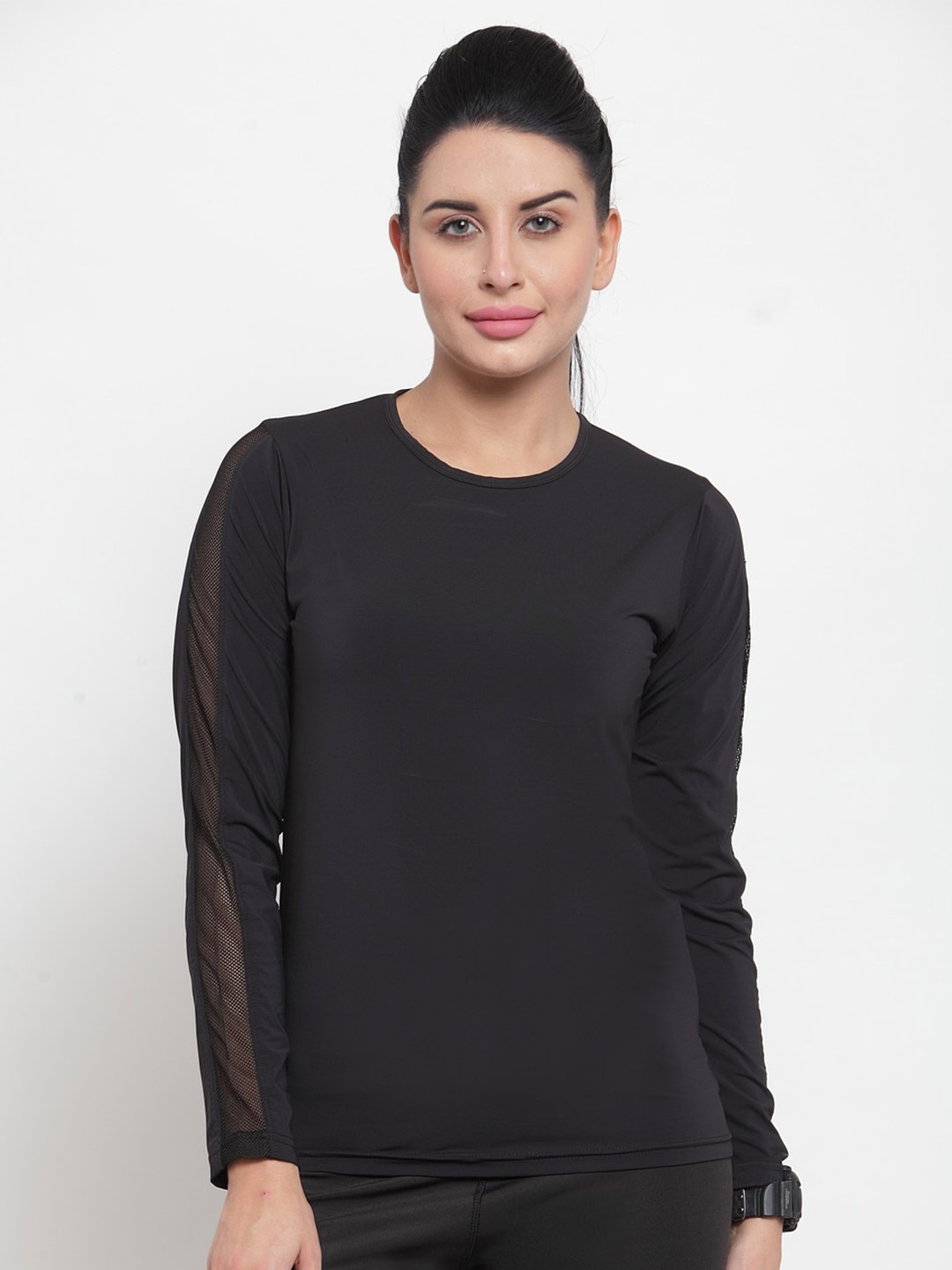 

Boston Club Round Neck Full Sleeve Dri-FIT Sports T-shirt, Black