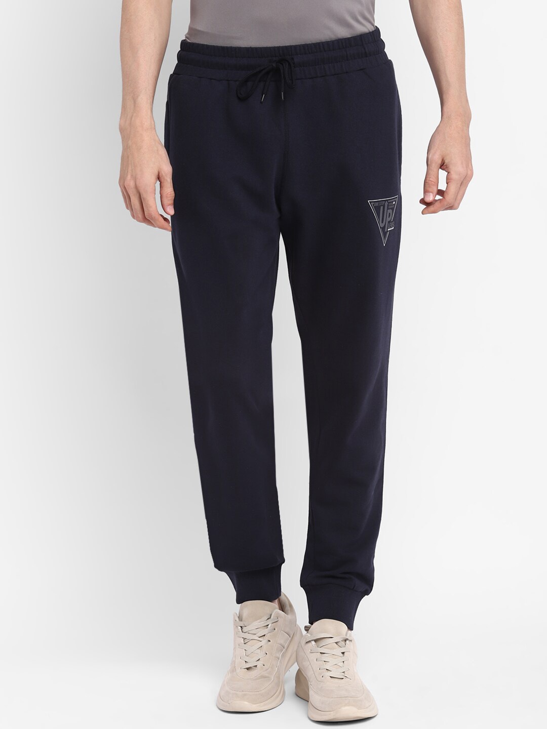 

Alan Jones Men Mid-Rise Slim Fit Joggers, Navy blue