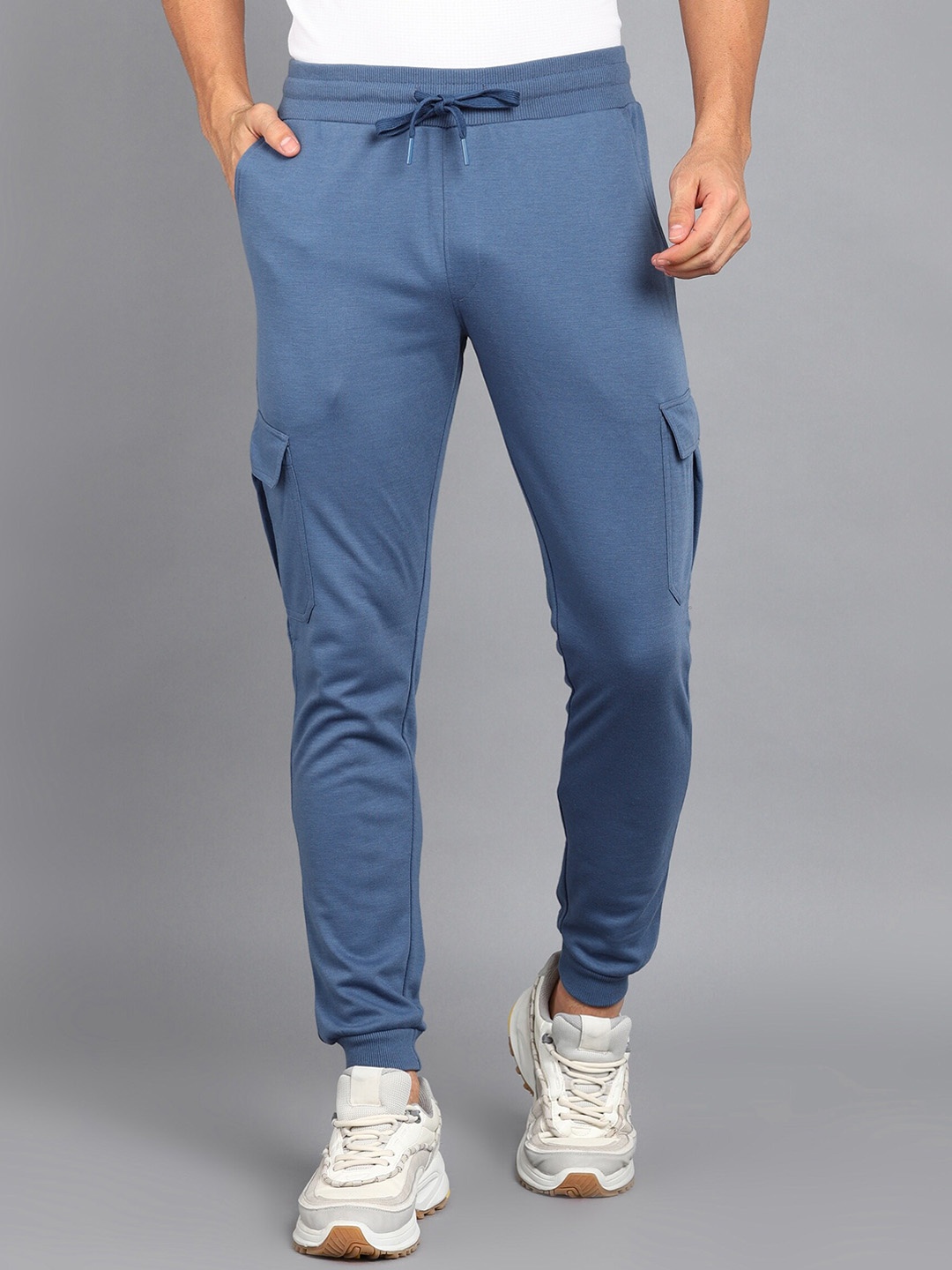 

Alan Jones Slim Fit Mid-Rise Cargo Joggers, Blue