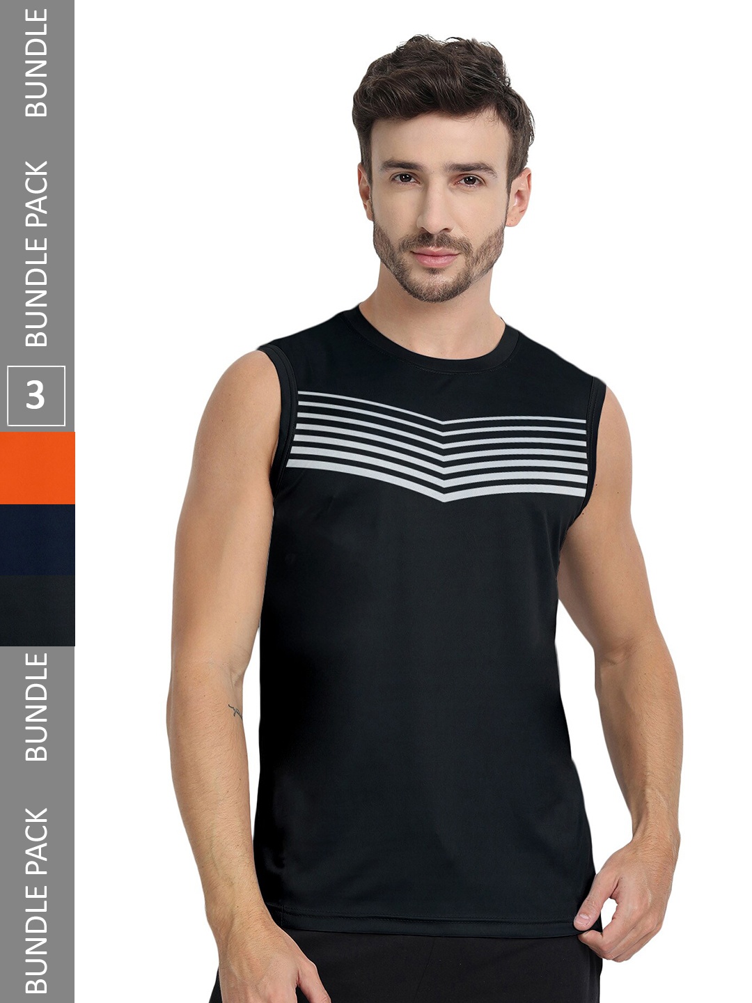 

FTX Men Multicoloured 3 Checked Hooded Pockets T-shirt, Multi