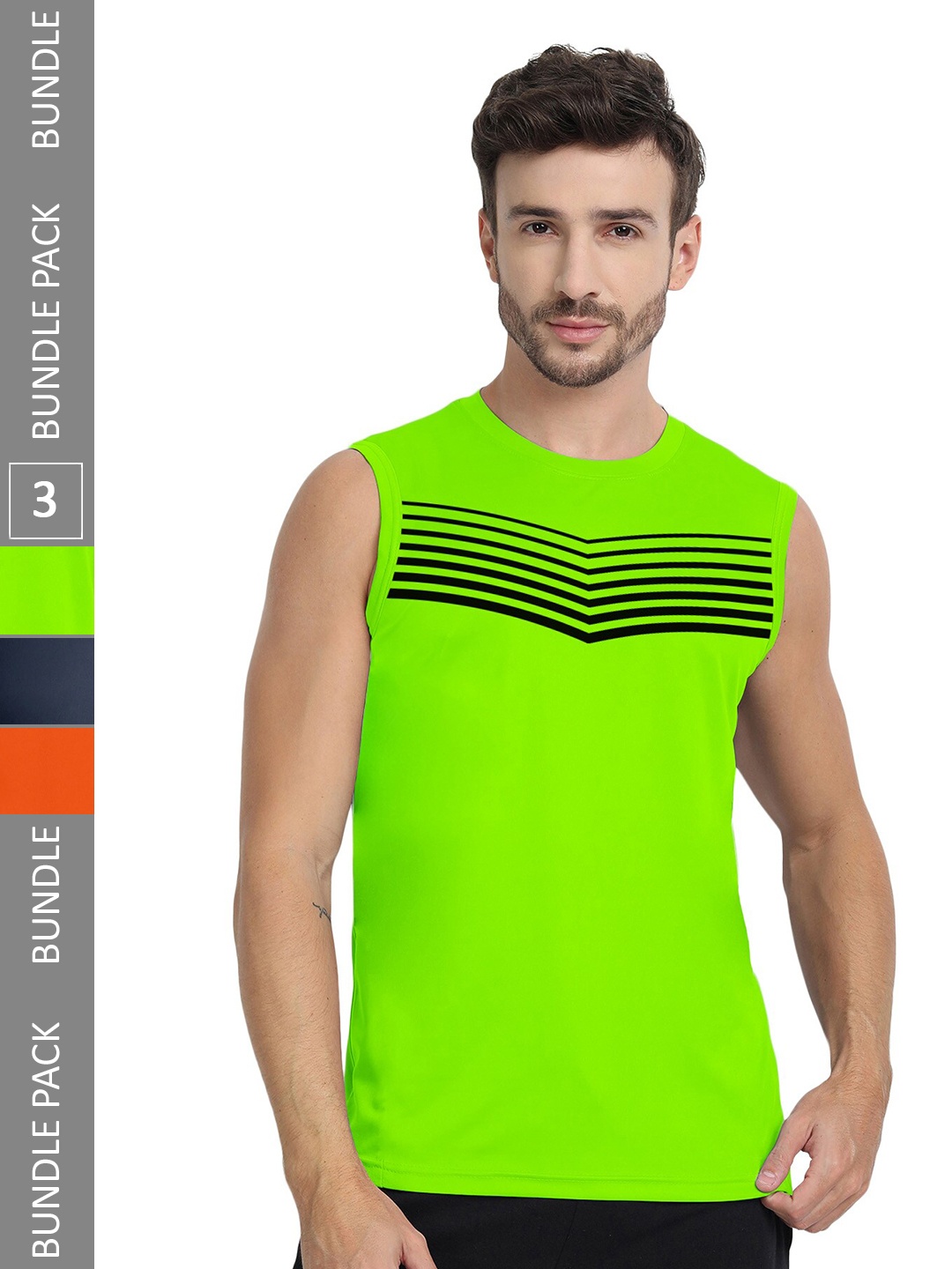 

FTX Men Multicoloured 3 Hooded Extended Sleeves Pockets T-shirt, Multi