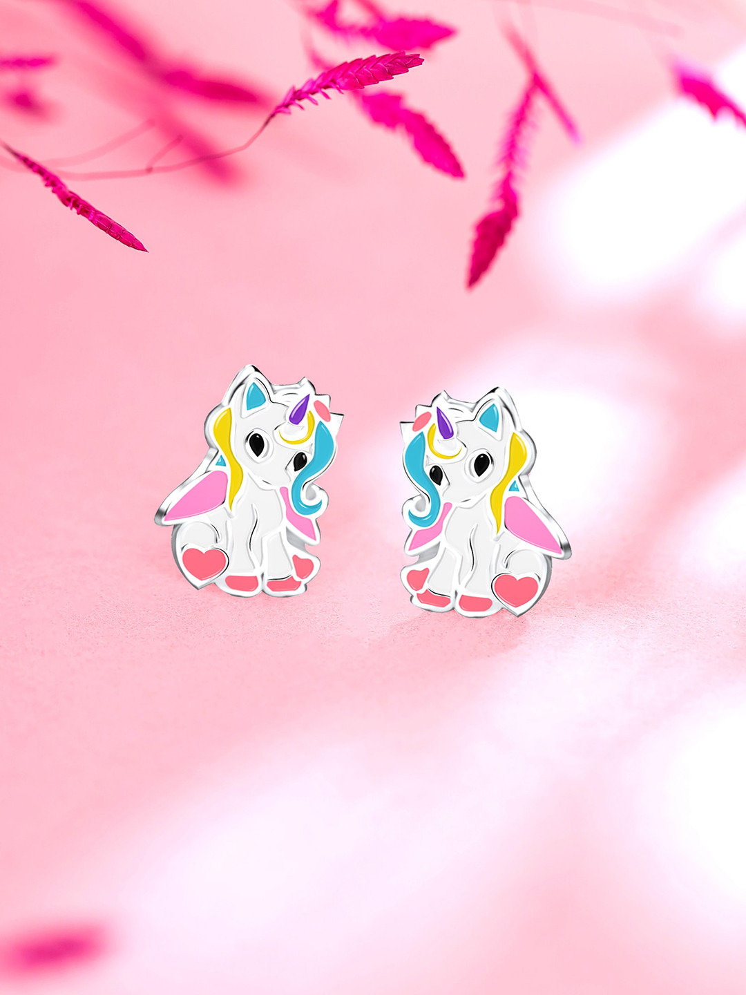 

Raajsi by Yellow Chimes Contemporary Studs Earrings, Silver